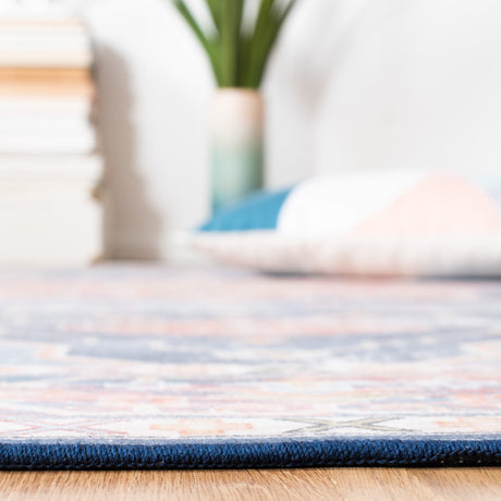 Safavieh Machine Washable Tucson Tsn110M Blue/Rust Rug - Safavieh - tsn110m - 4r