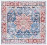 Safavieh Machine Washable Tucson Tsn110M Blue/Rust Rug - Safavieh - tsn110m - 4sq