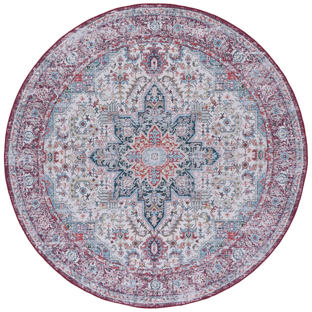 Safavieh Machine Washable Tucson Tsn113A Ivory/Red Rug - Safavieh - tsn113a - 6r