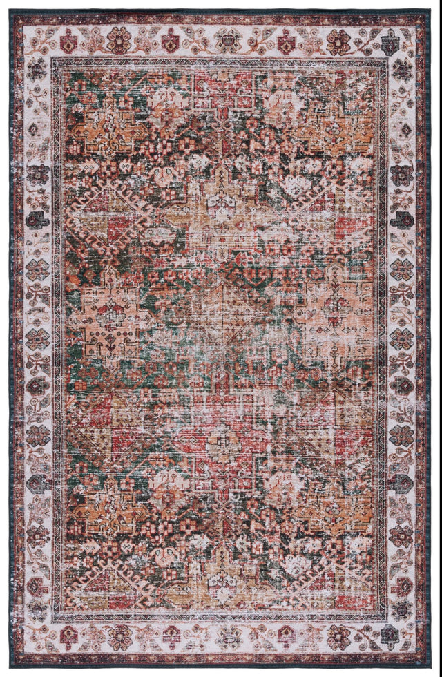 Safavieh Machine Washable Tucson Tsn114A Ivory/Green Rug - Safavieh - tsn114a - 3