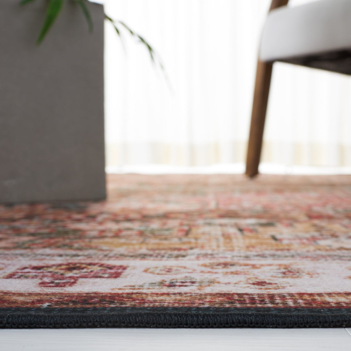 Safavieh Machine Washable Tucson Tsn114A Ivory/Green Rug - Safavieh - tsn114a - 6r