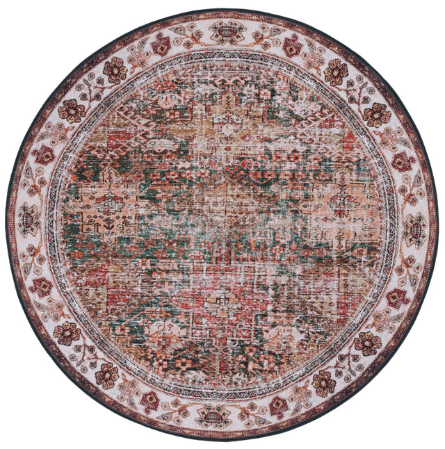 Safavieh Machine Washable Tucson Tsn114A Ivory/Green Rug - Safavieh - tsn114a - 6r