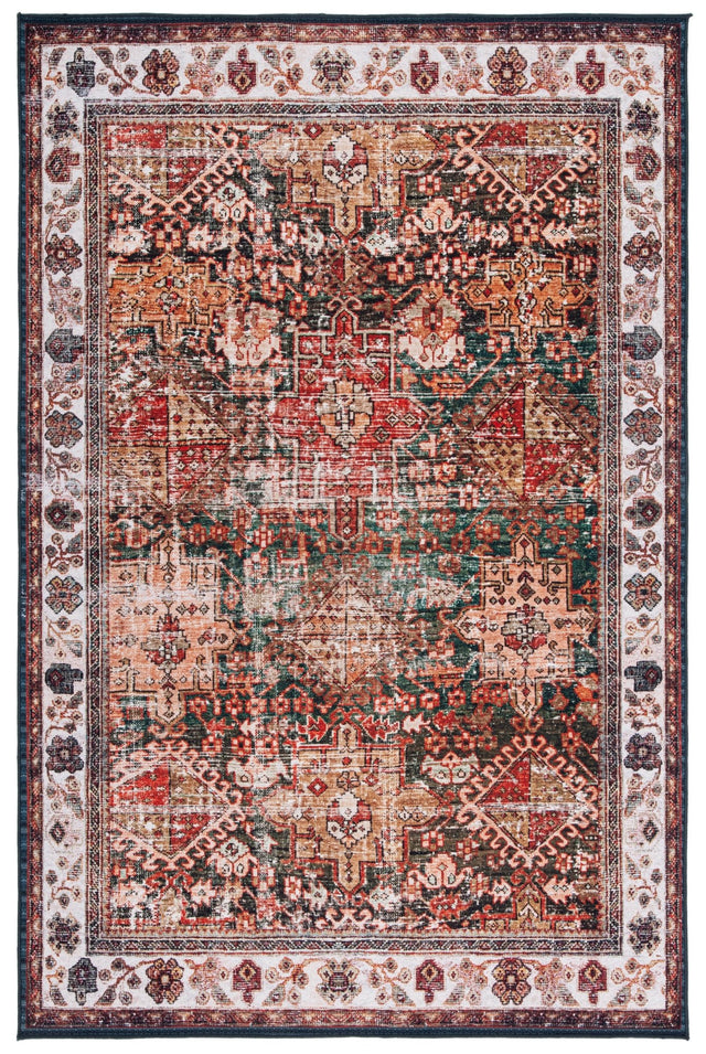 Safavieh Machine Washable Tucson Tsn114A Ivory/Green Rug - Safavieh - tsn114a - 6r