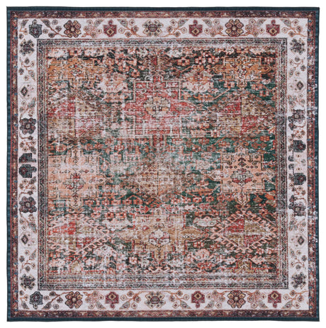 Safavieh Machine Washable Tucson Tsn114A Ivory/Green Rug - Safavieh - tsn114a - 6sq