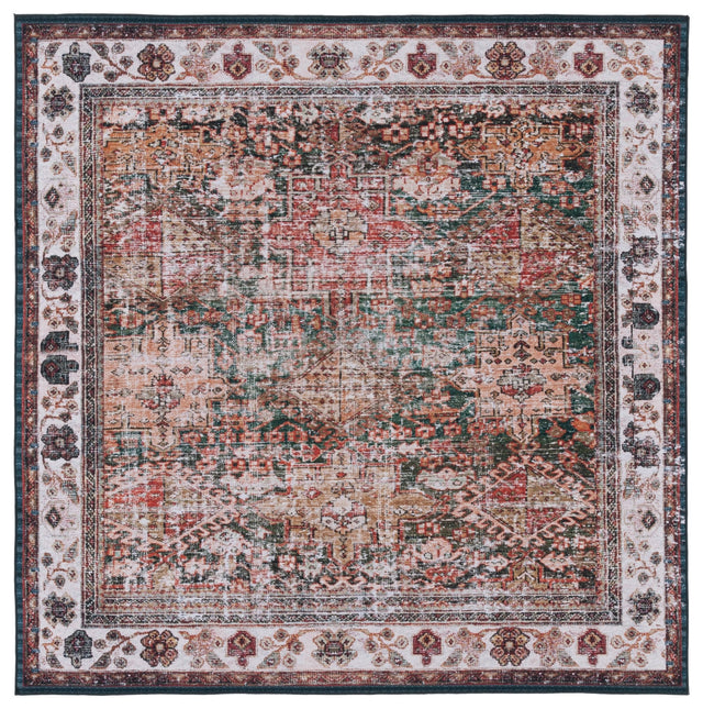 Safavieh Machine Washable Tucson Tsn114A Ivory/Green Rug - Safavieh - tsn114a - 6sq