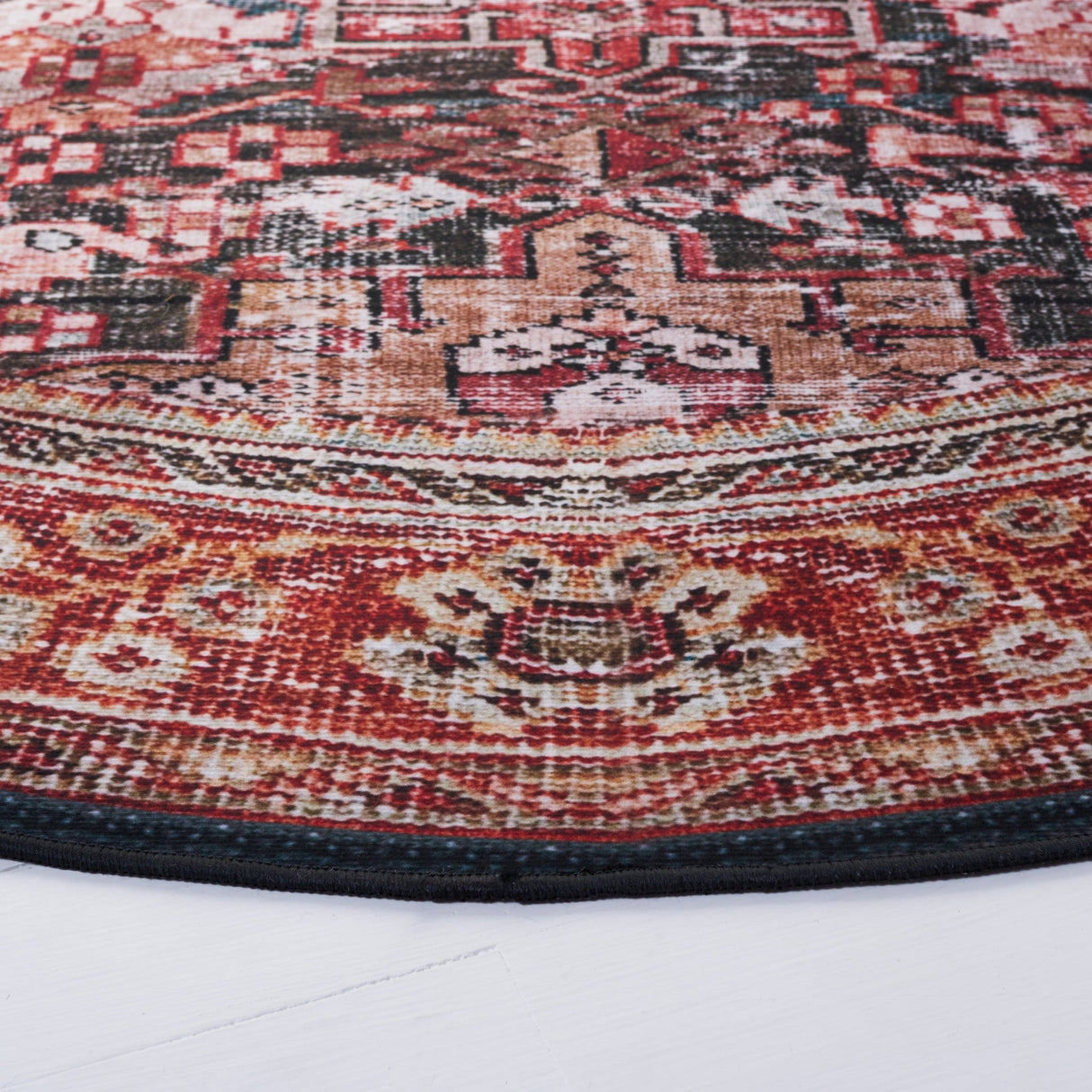 Safavieh Machine Washable Tucson Tsn114P Rust/Green Rug - Safavieh - tsn114p - 3