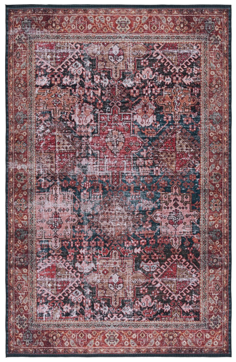 Safavieh Machine Washable Tucson Tsn114P Rust/Green Rug - Safavieh - tsn114p - 3