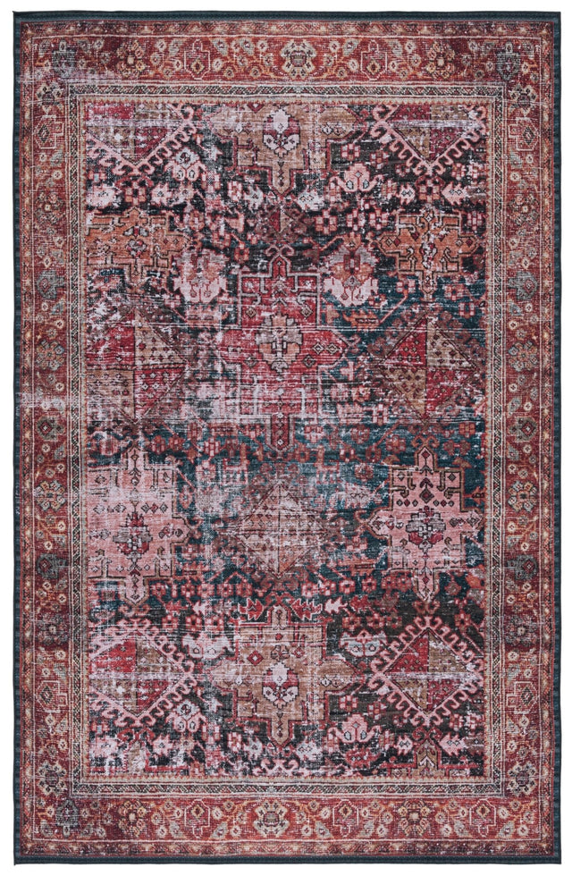 Safavieh Machine Washable Tucson Tsn114P Rust/Green Rug - Safavieh - tsn114p - 3