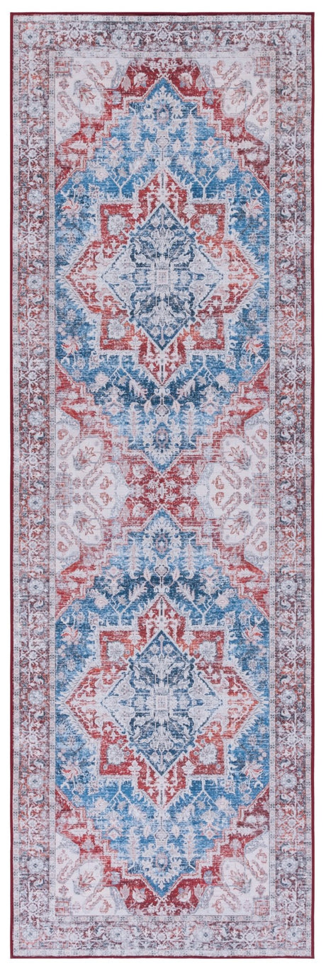 Safavieh Machine Washable Tucson Tsn115M Blue/Red Rug - Safavieh - tsn115m - 28