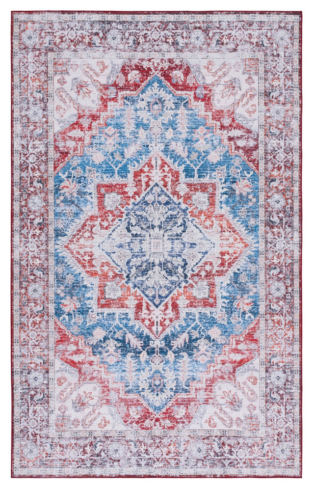 Safavieh Machine Washable Tucson Tsn115M Blue/Red Rug - Safavieh - tsn115m - 3