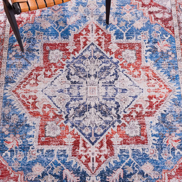 Safavieh Machine Washable Tucson Tsn115M Blue/Red Rug - Safavieh - tsn115m - 6r