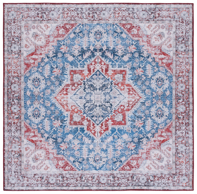 Safavieh Machine Washable Tucson Tsn115M Blue/Red Rug - Safavieh - tsn115m - 6sq