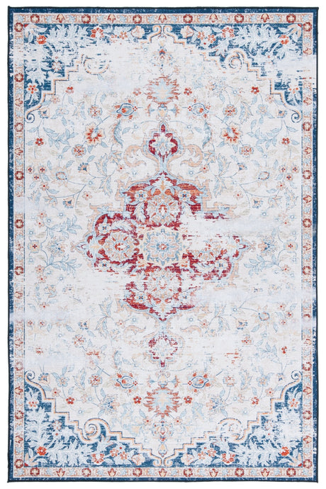 Safavieh Machine Washable Tucson Tsn117B Beige/Rust Rug - Safavieh - tsn117b - 6r