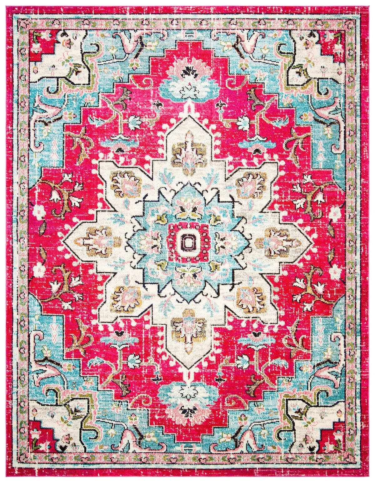 Safavieh Madison 10'-0" x 14'-0" Rug in Fuchsia / Blue
