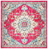 Safavieh Madison 6'-7" x 6'-7" Rug in Fuchsia / Blue