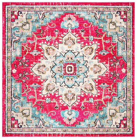 Safavieh Madison 6'-7" x 6'-7" Rug in Fuchsia / Blue