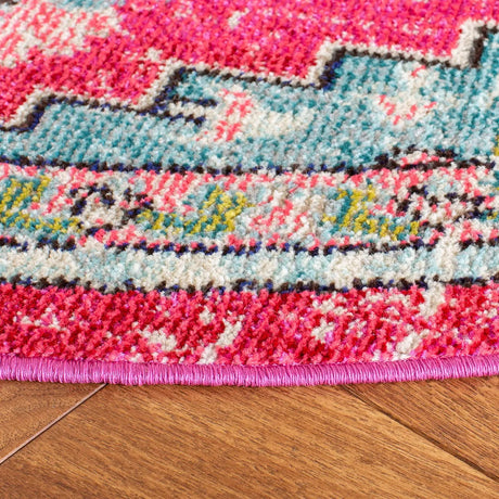 Safavieh Madison 5'-0" x 5'-0" Rug in Fuchsia / Blue