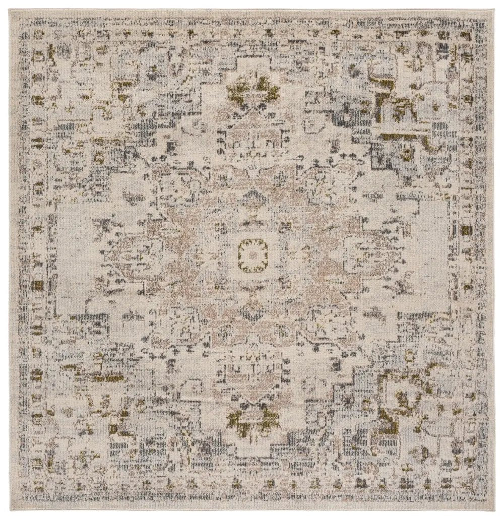 Safavieh Madison 6'-7" x 6'-7" Rug in Ivory / Grey Gold