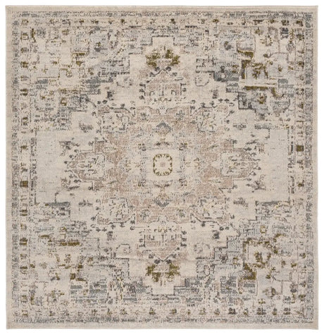 Safavieh Madison 6'-7" x 6'-7" Rug in Ivory / Grey Gold
