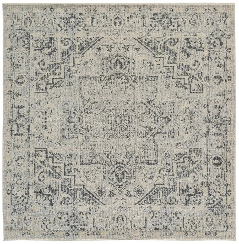 Safavieh Madison 6'-7" x 6'-7" Rug in Ivory / Grey