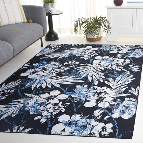 Safavieh Malibu 4'-0" x 6'-0" Rug in Black / Blue