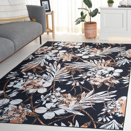 Safavieh Malibu 4'-0" x 6'-0" Rug in Black / Brown