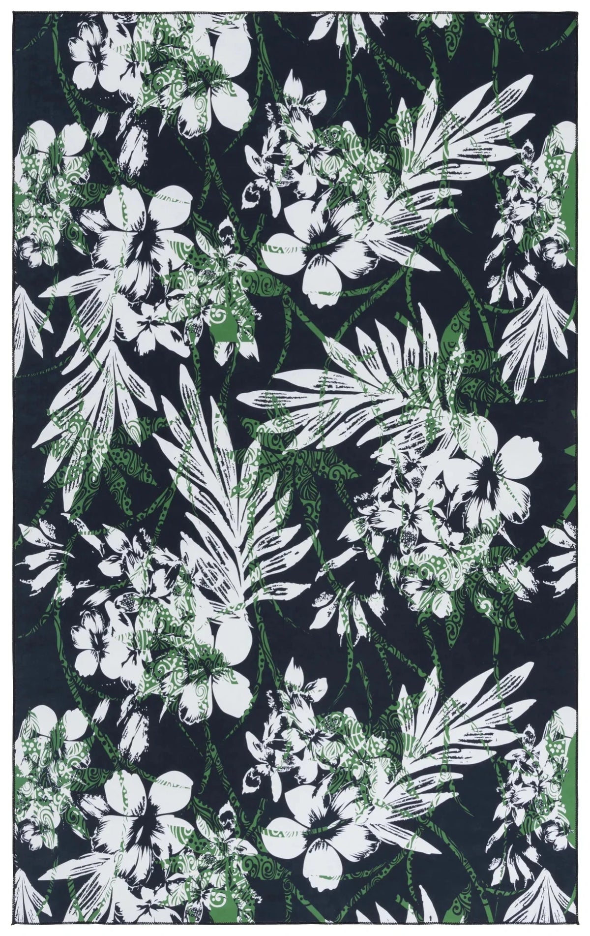 Safavieh Malibu 4'-0" x 6'-0" Rug in Black / Green