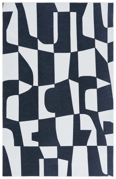 Safavieh Malibu 4'-0" x 6'-0" Rug in Ivory / Black