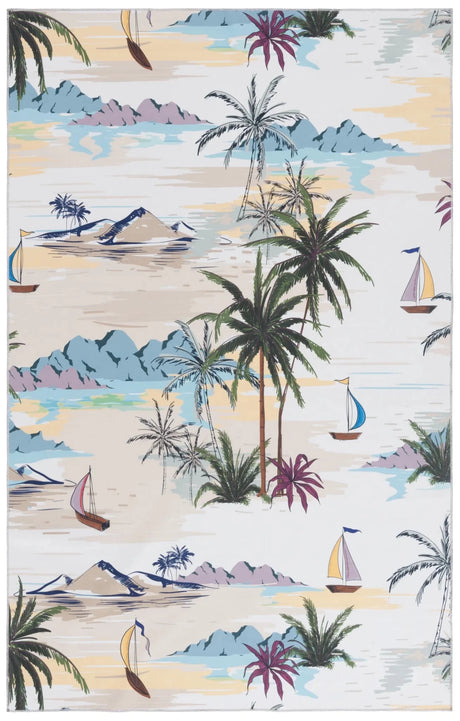 Safavieh Malibu 4'-0" x 6'-0" Rug in Ivory / Taupe