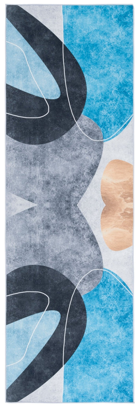 Safavieh Malibu Mbu837G Dark Grey/Turquoise Rug.