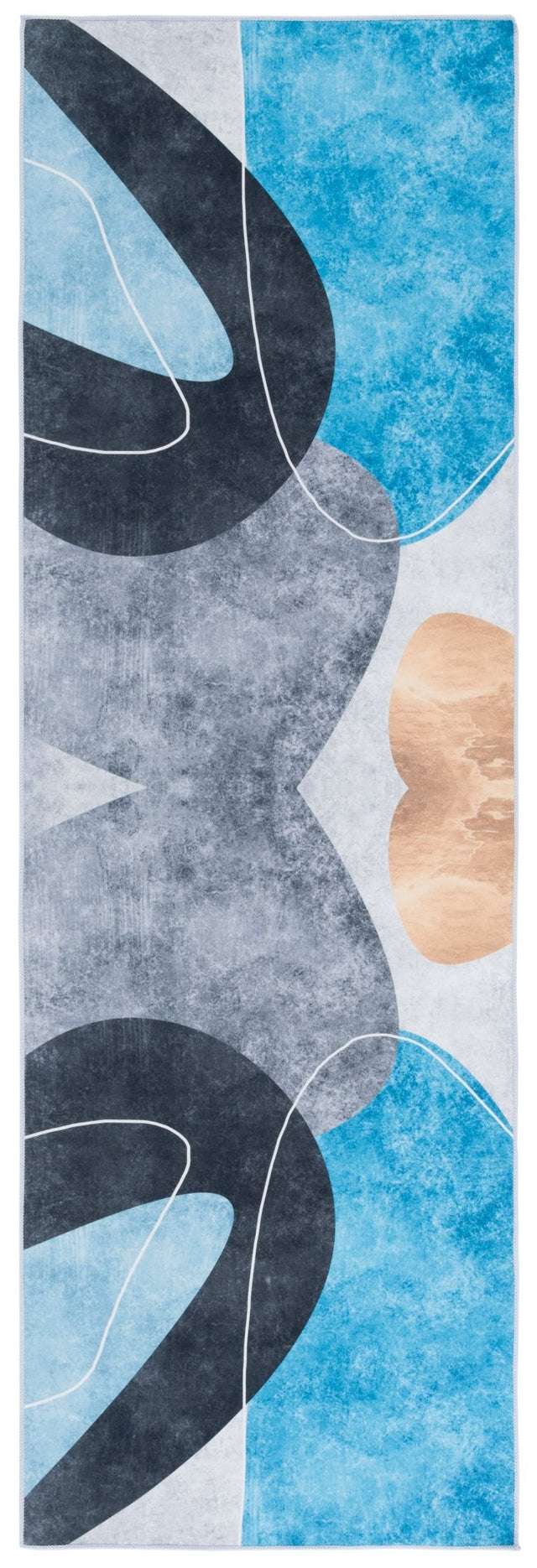 Safavieh Malibu Mbu837G Dark Grey/Turquoise Rug.