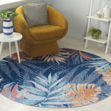 Safavieh Malibu 6'-0" x 6'-0" Rug in Blue / Light Blue