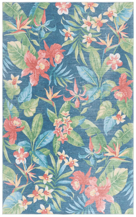Safavieh Malibu 4'-0" x 6'-0" Rug in Dark Blue / Green