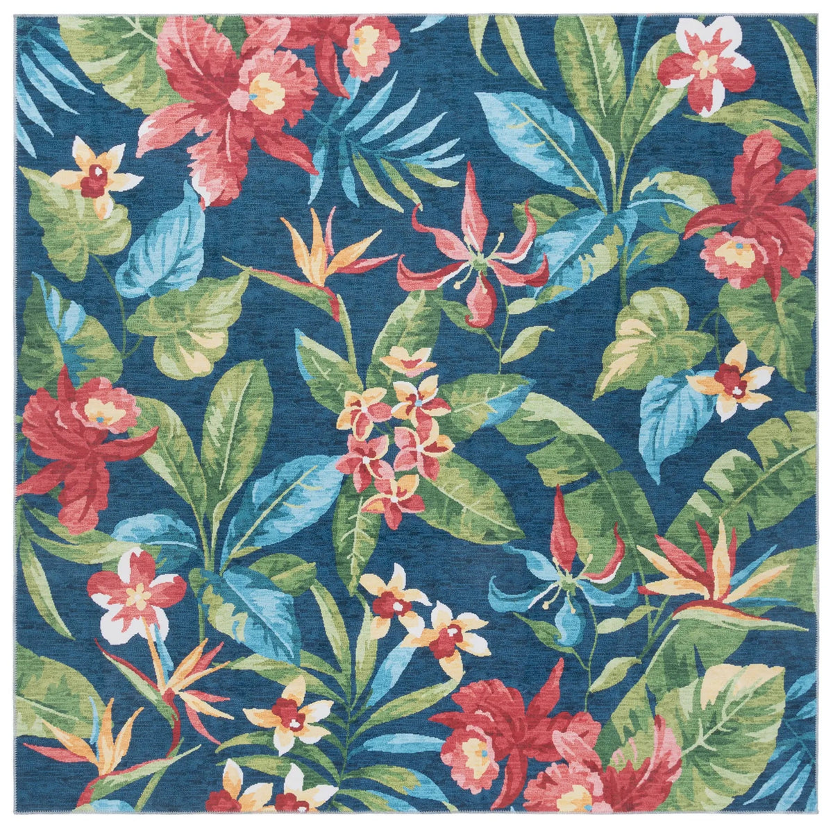 Safavieh Malibu 6'-0" x 6'-0" Rug in Dark Blue / Green