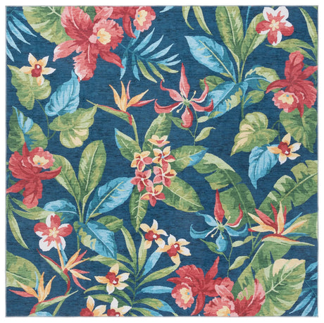 Safavieh Malibu 6'-0" x 6'-0" Rug in Dark Blue / Green