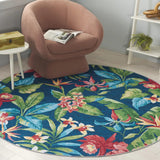 Safavieh Malibu 6'-0" x 6'-0" Rug in Dark Blue / Green