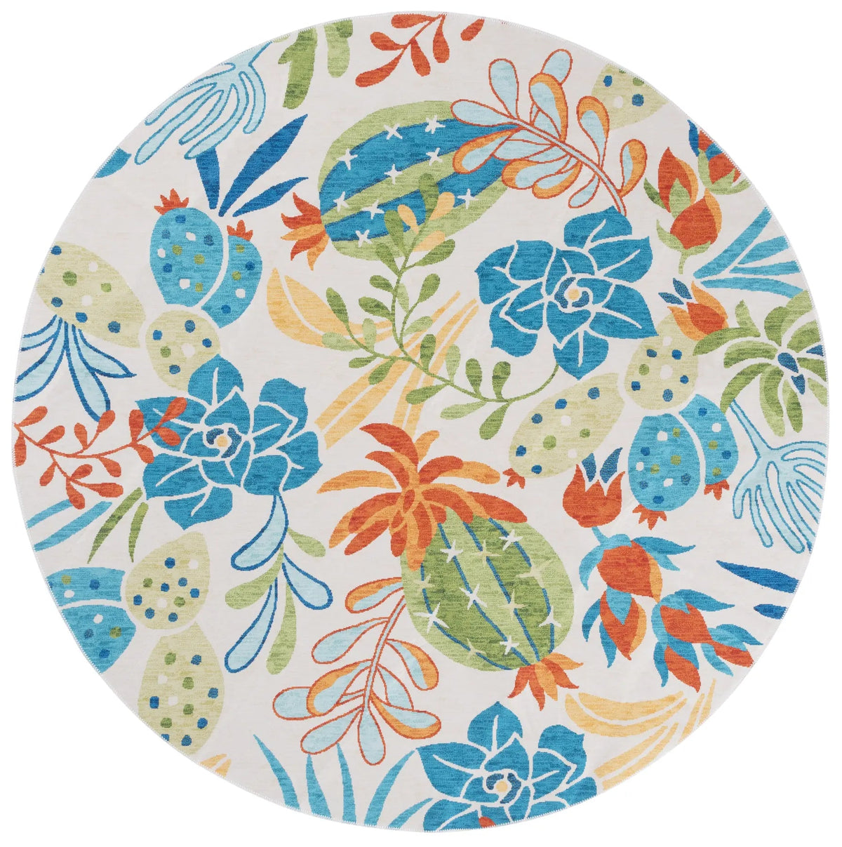 Safavieh Malibu 6'-0" x 6'-0" Rug in Beige / Blue