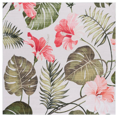 Safavieh Malibu 6'-0" x 6'-0" Rug in Ivory / Pink
