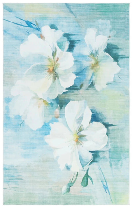 Safavieh Malibu 4'-0" x 6'-0" Rug in Light Blue / Ivory