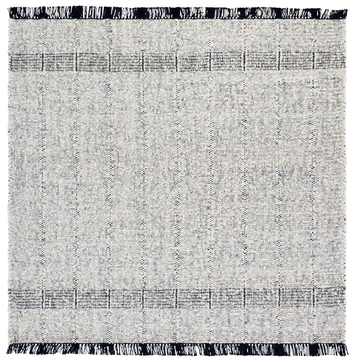 Safavieh Manhattan 6'-0" x 6'-0" Rug in Ivory / Black
