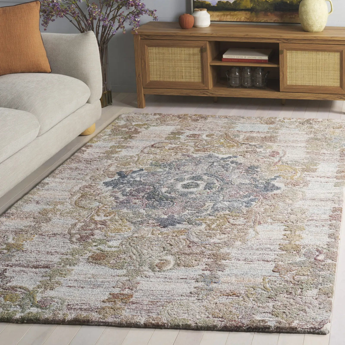 Safavieh Marquee 4'-0" x 6'-0" Rug in Green / Brown