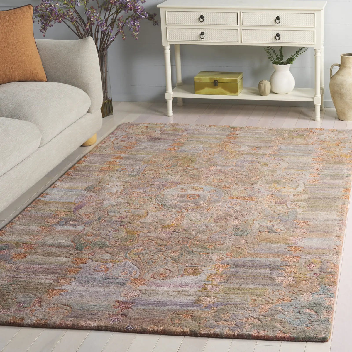 Safavieh Marquee 4'-0" x 6'-0" Rug in Rust / Green