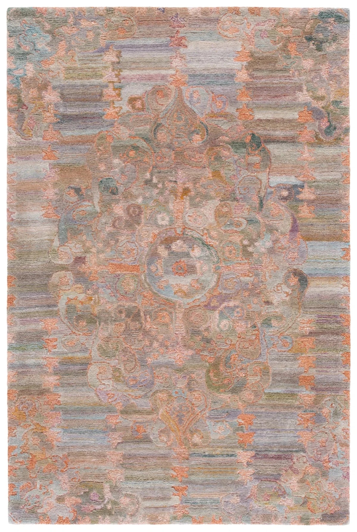 Safavieh Marquee 4'-0" x 6'-0" Rug in Rust / Green