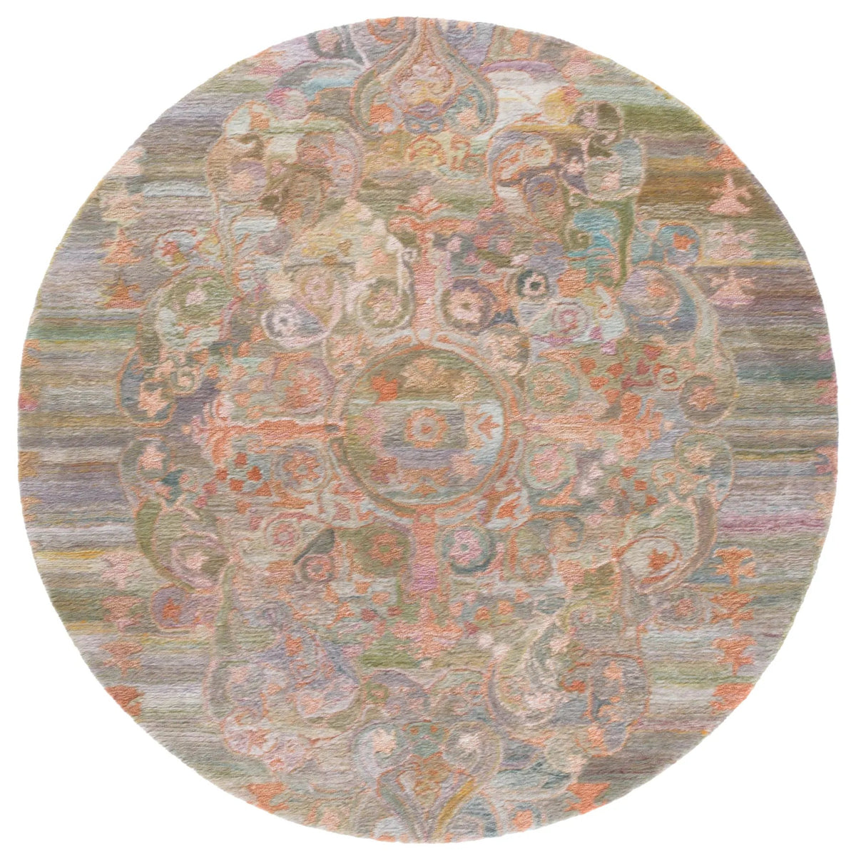 Safavieh Marquee 6'-0" x 6'-0" Rug in Rust / Green