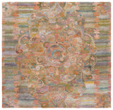 Safavieh Marquee 6'-0" x 6'-0" Rug in Rust / Green