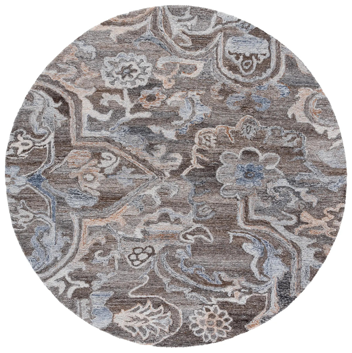 Safavieh Marquee 6'-0" x 6'-0" Rug in Brown / Grey