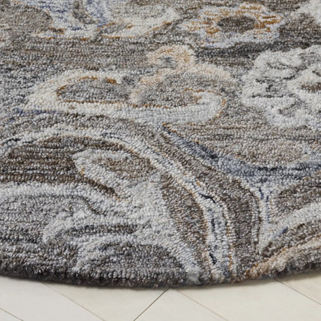 Safavieh Marquee 6'-0" x 6'-0" Rug in Brown / Grey