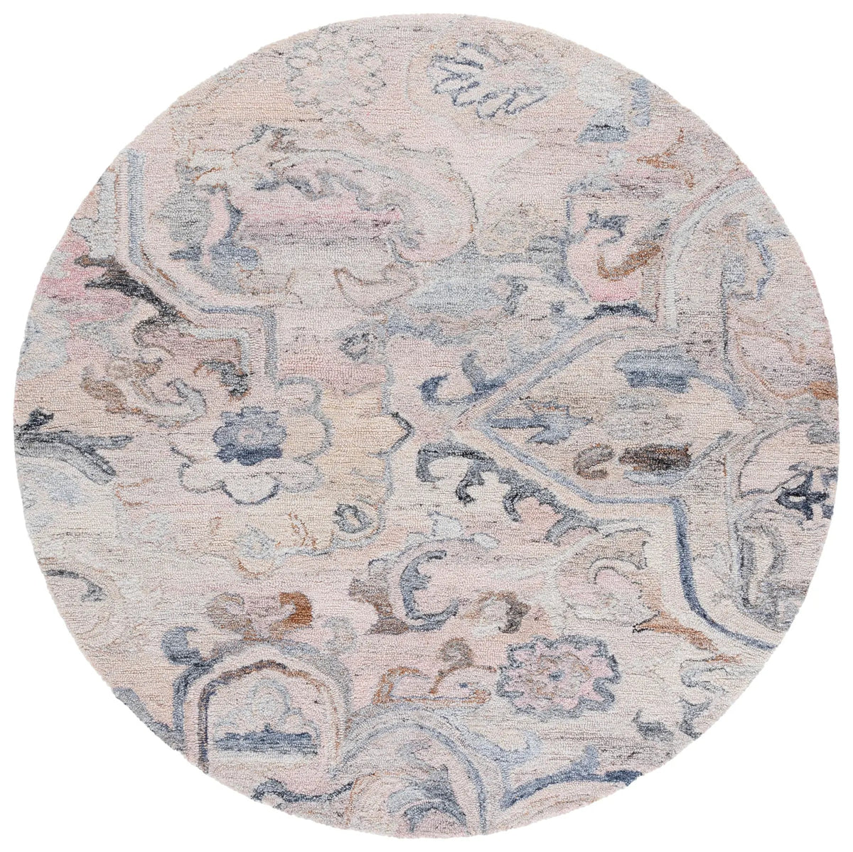 Safavieh Marquee 6'-0" x 6'-0" Rug in Pink / Beige