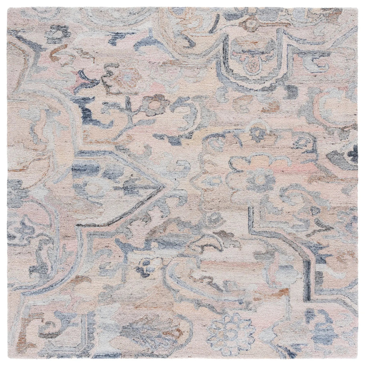 Safavieh Marquee 6'-0" x 6'-0" Rug in Pink / Beige