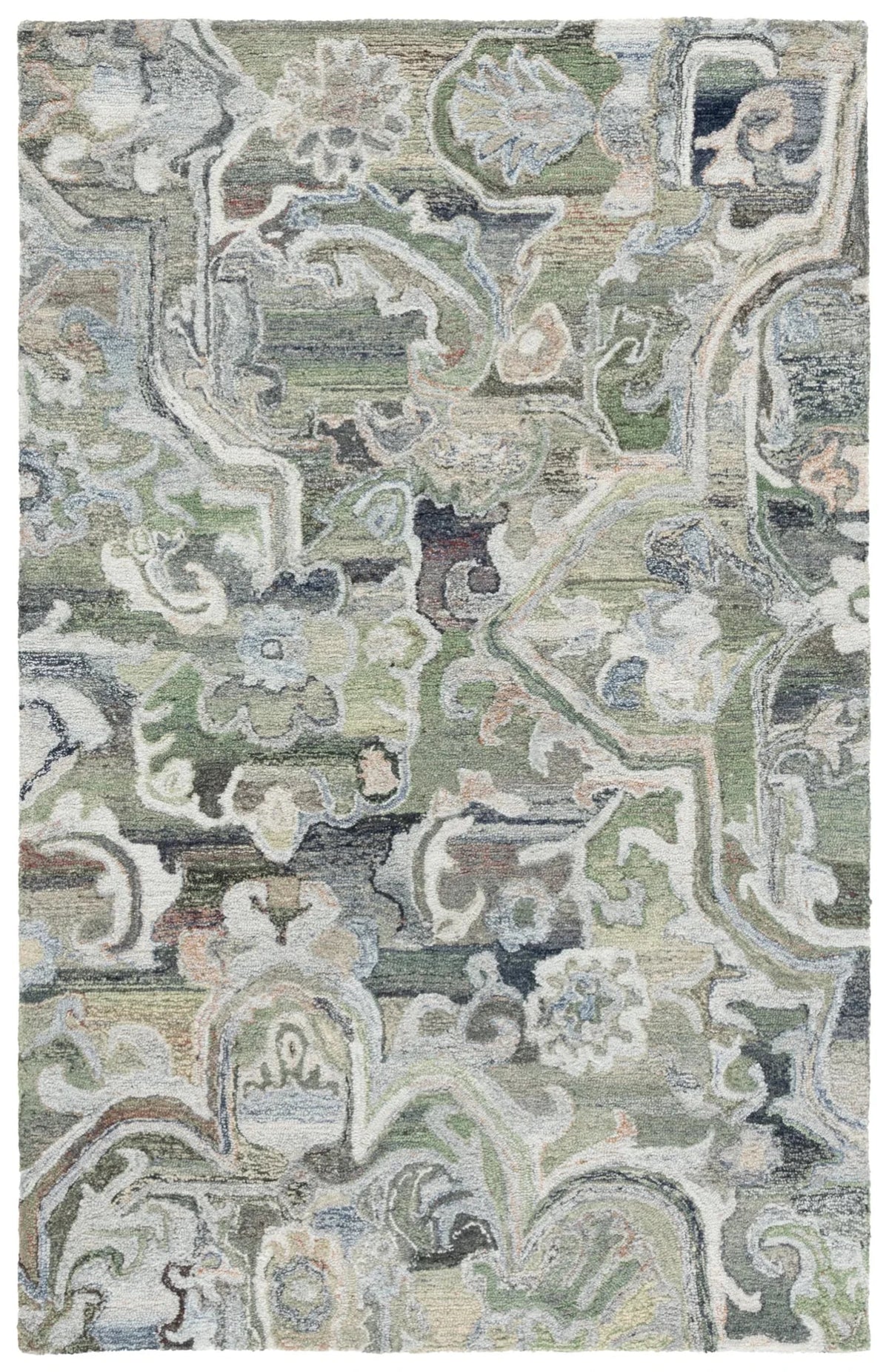 Safavieh Marquee 4'-0" x 6'-0" Rug in Light Green / Beige